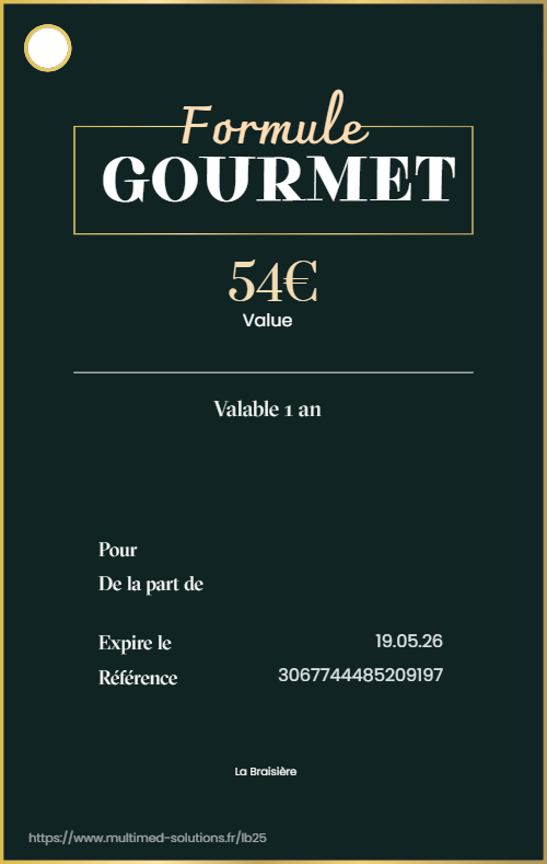 Formule Gourmet – 54€