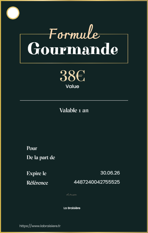 Formule Gourmande – 38€
