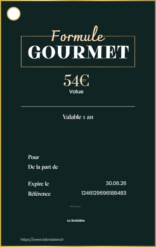 Formule Gourmet – 54€